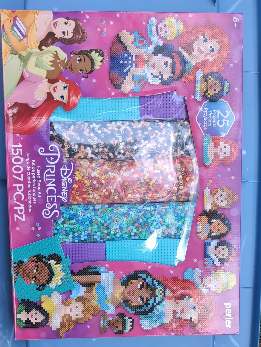 Disney Princess Perler Bead Set - Pink Turquoise Purple Blue